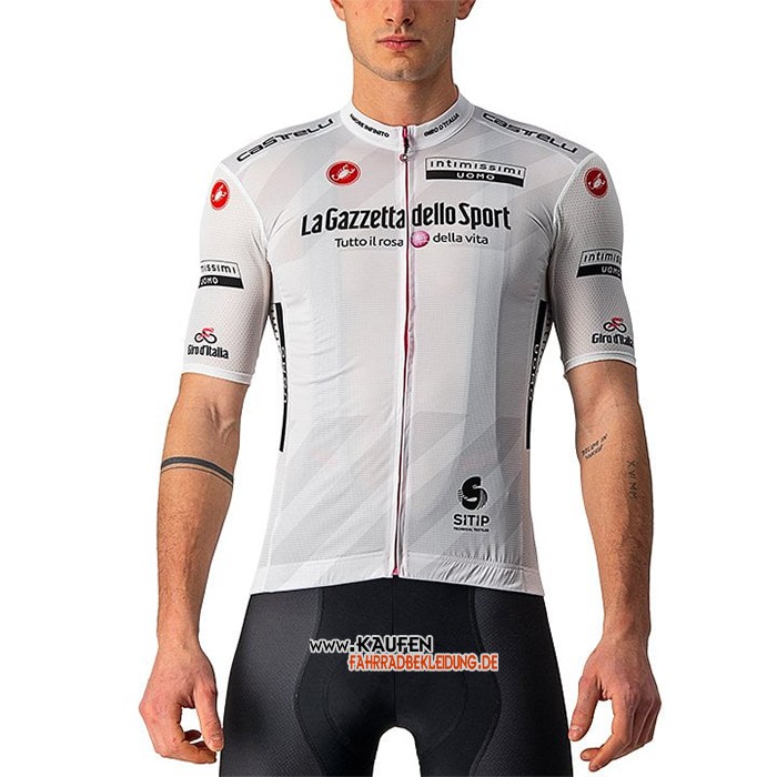 2021 Giro d'Italia Kurzarmtrikot und Kurze Tragerhose Wei